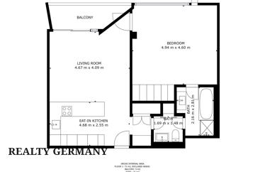 2-комн. квартира в Митте, 75 м²