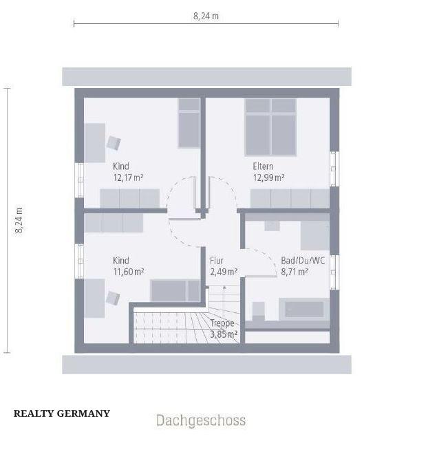 4-комн. дом в Дюссельдорфе, 124 м², фото №6, объявление №105248178