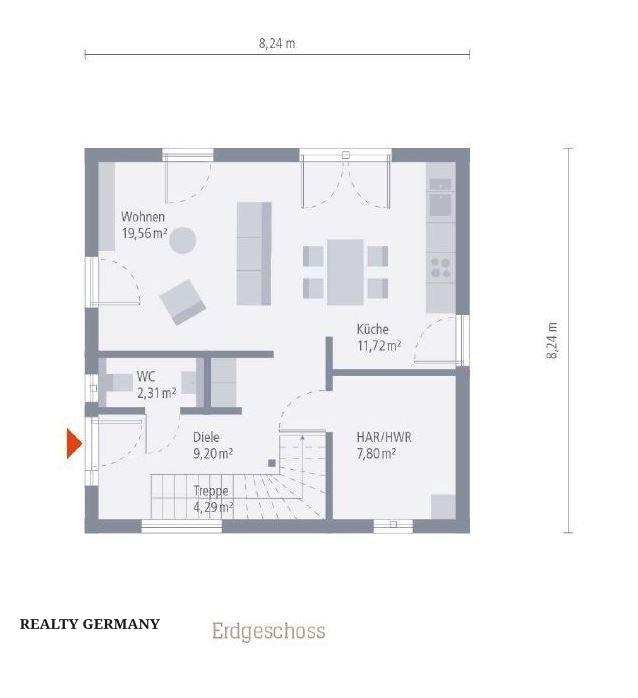 4-комн. дом в Дюссельдорфе, 124 м², фото №5, объявление №105248178